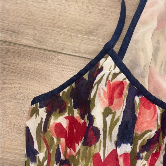 Anthropologie Moulinette Soeurs 100% silk watercolor floral dress size 8 NWOT - Picture 7 of 8